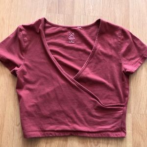 Red pacsun small cris cross top